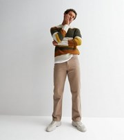 New Look Light Brown Cotton Straight Leg Trousers